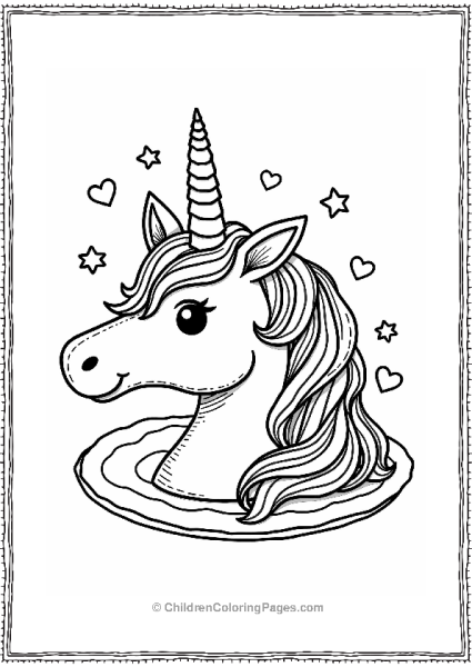 Magical Unicorn Cake Illustration Free PDF Printable