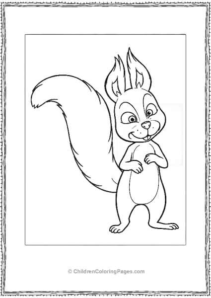 Masha And The Bear Coloring Page Free PDF Printable