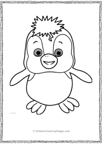 Masha And The Bear Penguin Coloring Page Free PDF Printable