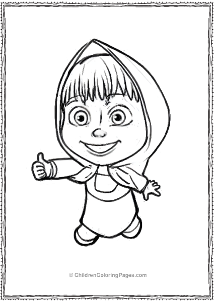 Masha Gives A Thumbs Up Free PDF Printable