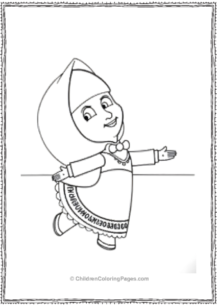 Masha In Her Winter Outfit Free PDF Printable