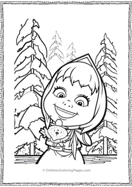 Masha In The Winter Woods Free PDF Printable