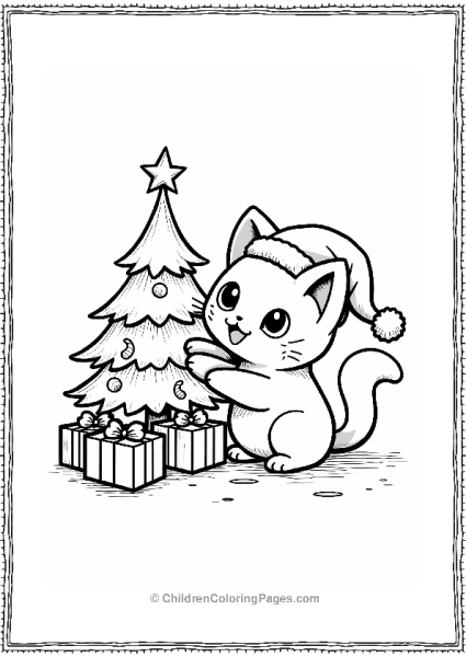 Meowth Celebrating Christmas Free PDF Printable