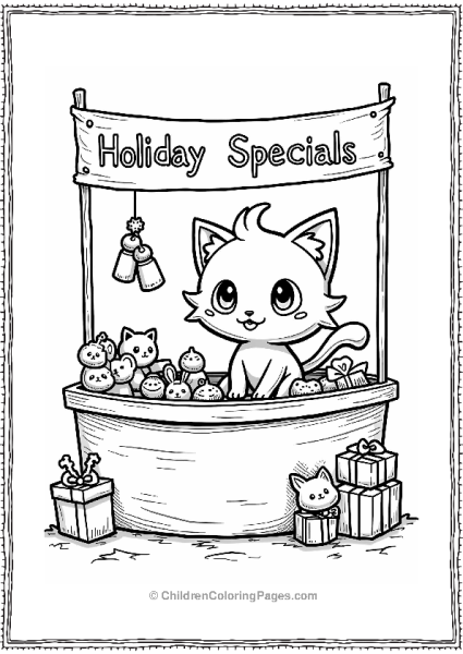 Meowth Selling Toys For Christmas Free PDF Printable