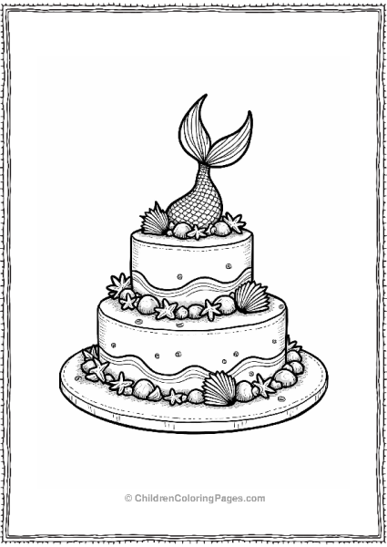 Mermaid S Delight Cake Design Free PDF Printable