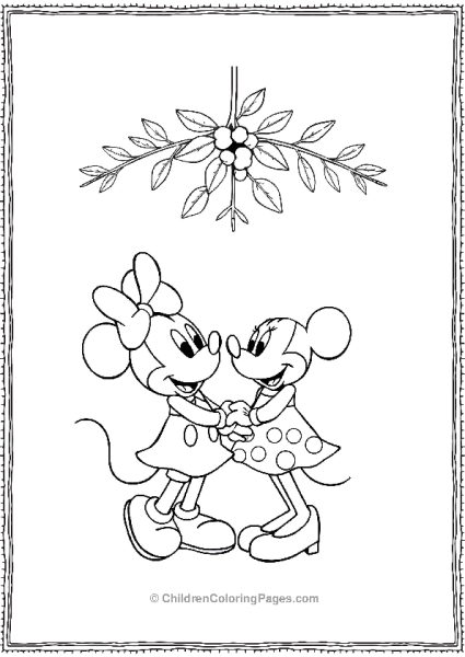 Mickey And Minnie Holding Hands Free PDF Printable