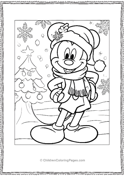 Mickey In Santa S Hat Free PDF Printable