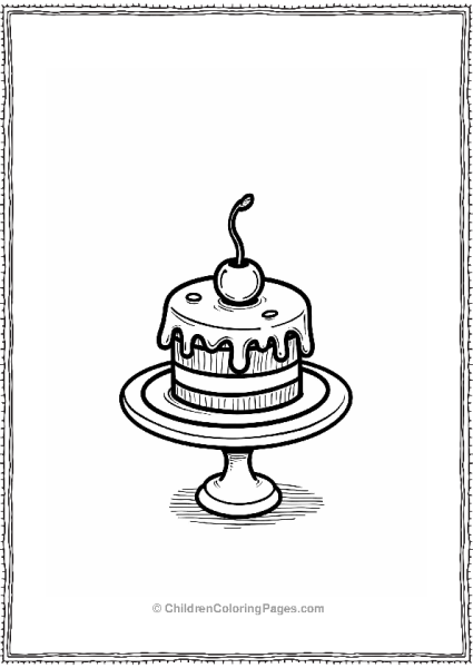 Miniature Chocolate Cake With Cherry Free PDF Printable