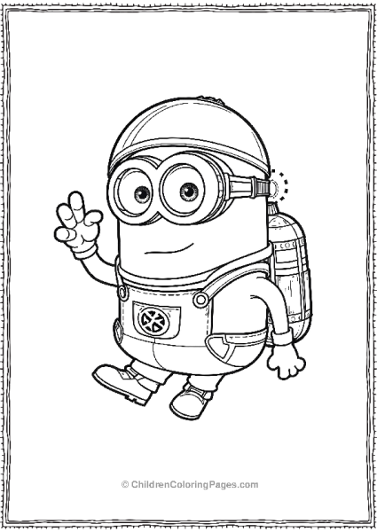 Minion Astronaut With Space Helmet Free PDF Printable