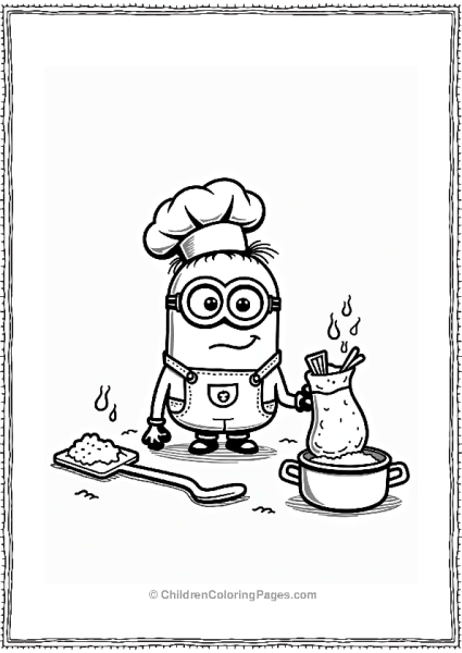 Minion Chef Spilling Flour In The Kitchen Free PDF Printable