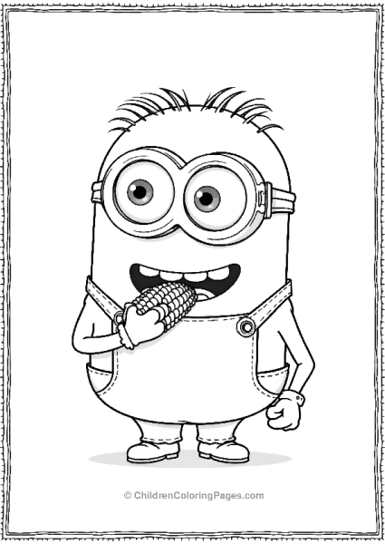 Minion Eating Corn On The Cob Free PDF Printable