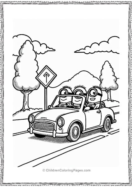 Minion Family On A Road Trip Free PDF Printable