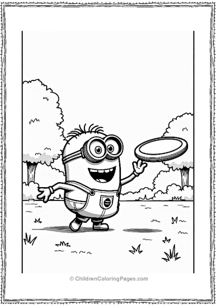 Minion Frisbee Toss In The Park Free PDF Printable