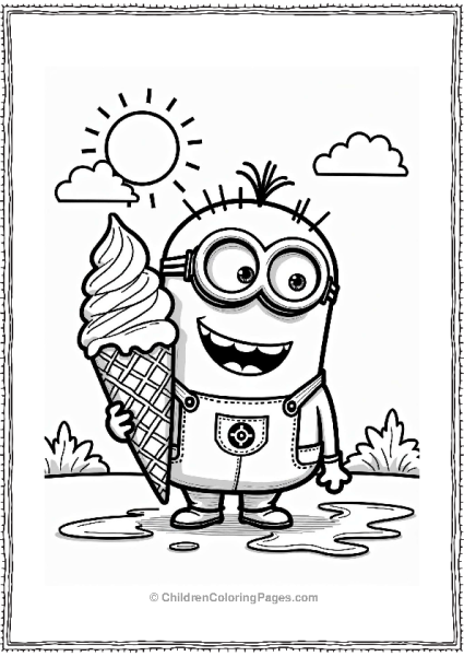 Minion Ice Cream Delight Free PDF Printable