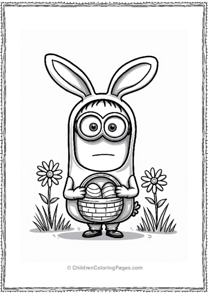 Minion In A Bunny Costume Free PDF Printable