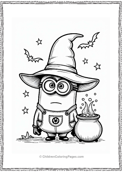 Minion In A Witch Hat Free PDF Printable
