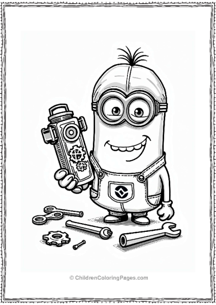 Minion Inventor With Wacky Gadget Free PDF Printable