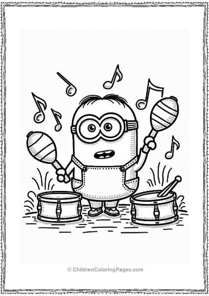 Minion Making Music With Instruments Free PDF Printable