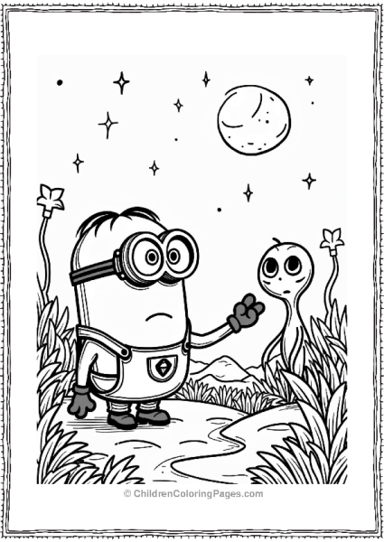 Minion On An Alien Planet Free PDF Printable