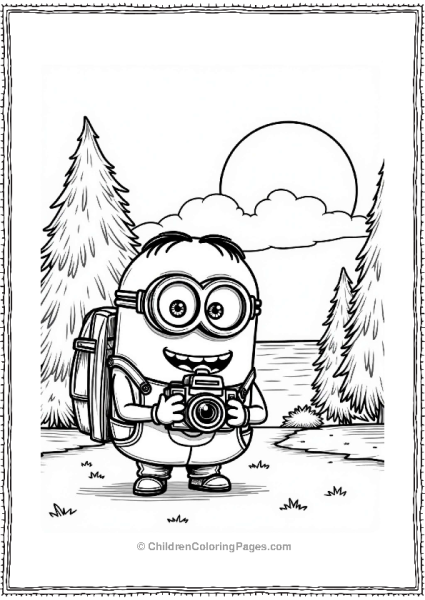 Minion Photographer At Sunset Free PDF Printable