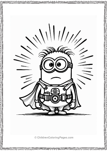 Minion Superhero In A Bright Sun Free PDF Printable