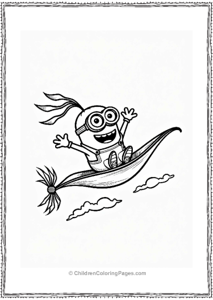 Minion Superhero On A Magic Carpet Free PDF Printable