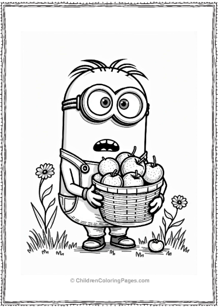 Minion With Colorful Fruits Free PDF Printable