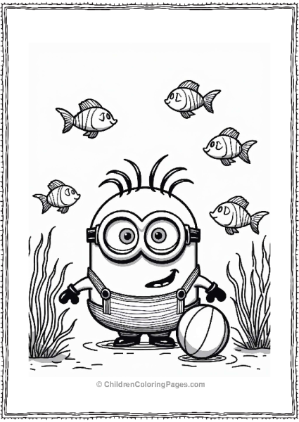 Minion’s Beach Day Underwater Free PDF Printable