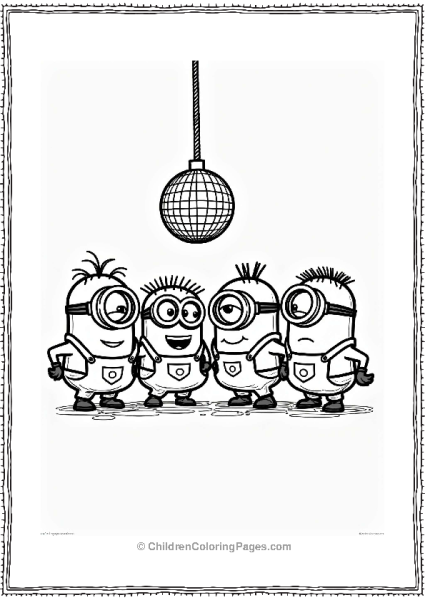 Minions Dance Off Under Disco Ball Free PDF Printable