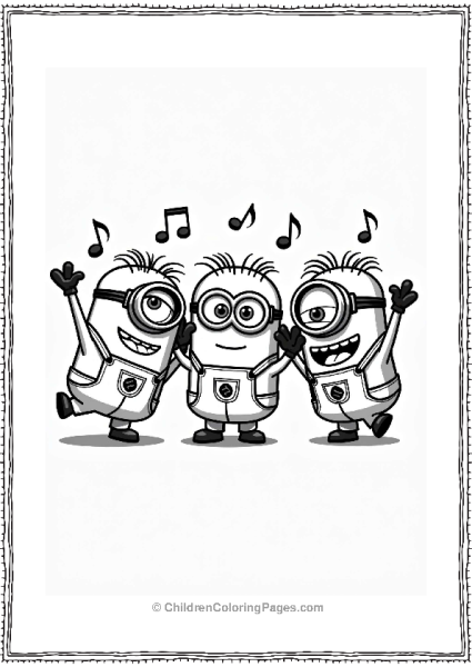 Minions Dancing In A Circle Free PDF Printable