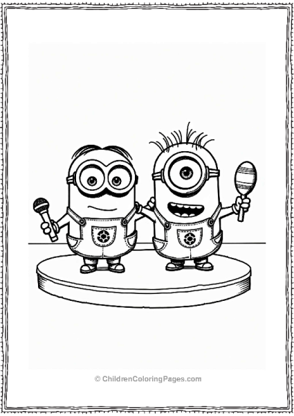 Minions Dancing On Stage Free PDF Printable