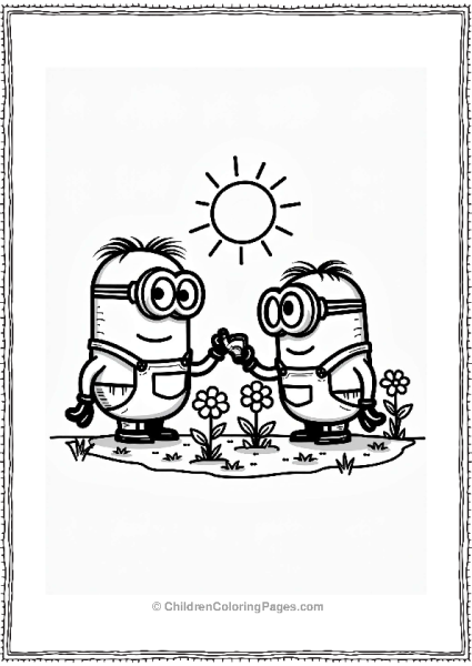 Minions Gardening Together Free PDF Printable