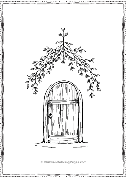 Mistletoe Above A Rustic Door Free PDF Printable