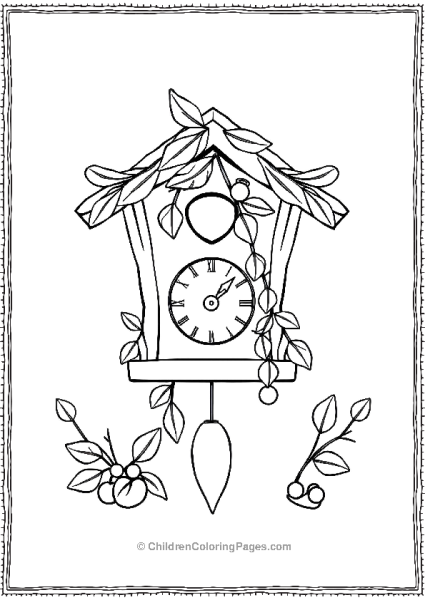 Mistletoe As A Part Of Clock Free PDF Printable