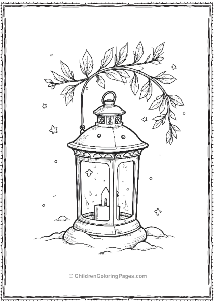 Mistletoe Decorating A Holiday Lantern Free PDF Printable