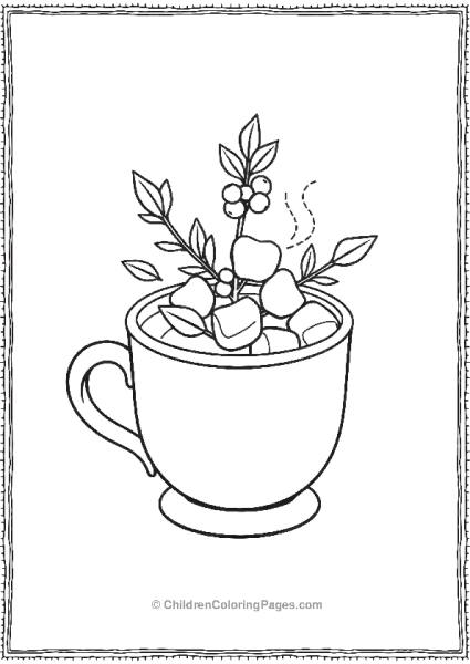 Mistletoe Inside A Steaming Mug Free PDF Printable