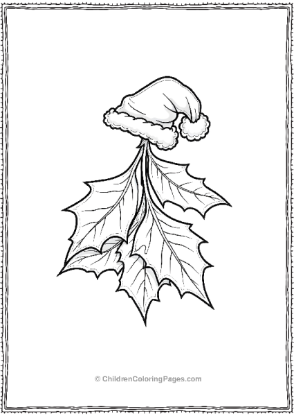 Mistletoe With A Tiny Santa Hat Free PDF Printable