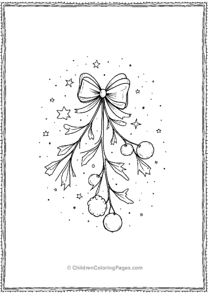 Mistletoe With Exxagerated Berries Free PDF Printable