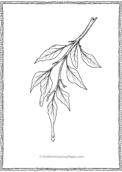 Mistletoe With Icicles On Its Leaves Free PDF Printable