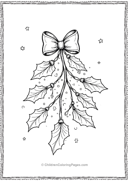 Mistletoe Wrapped In Twinkling Lights Free PDF Printable