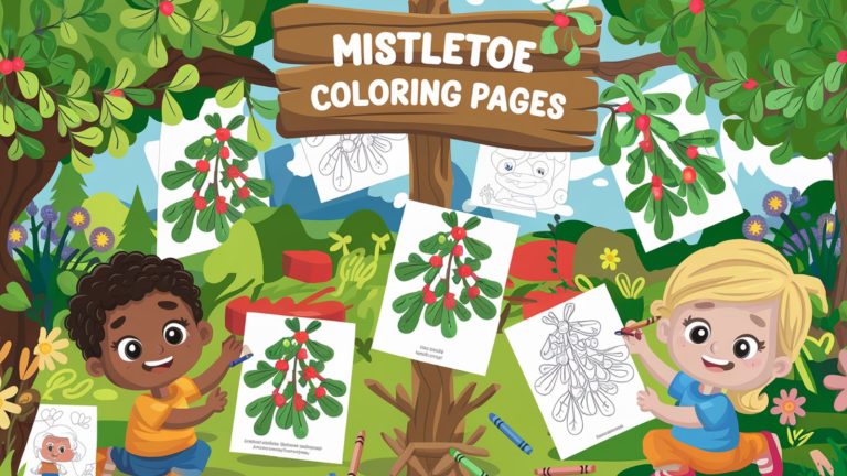 Mistletoe Coloring Pages