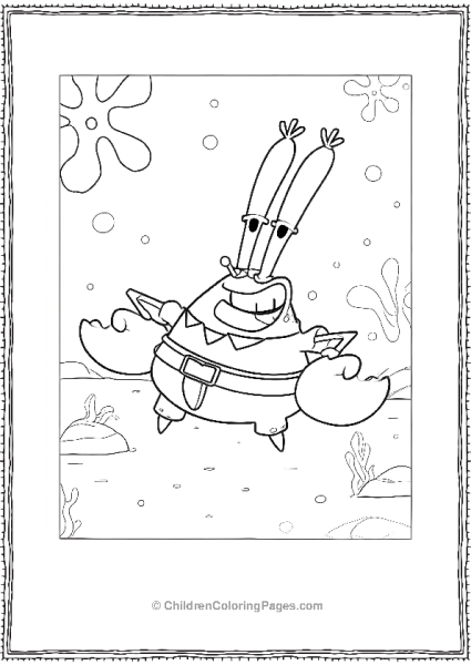 Mr Krabs SpongeBob Coloring Sheet  Free PDF Printable