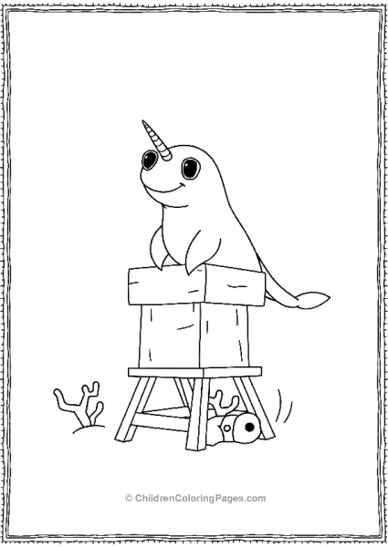 Narwhal As A Lifeguard Free PDF Printable