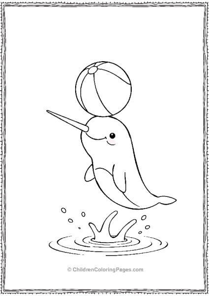 Narwhal Balancing A Beachball Free PDF Printable