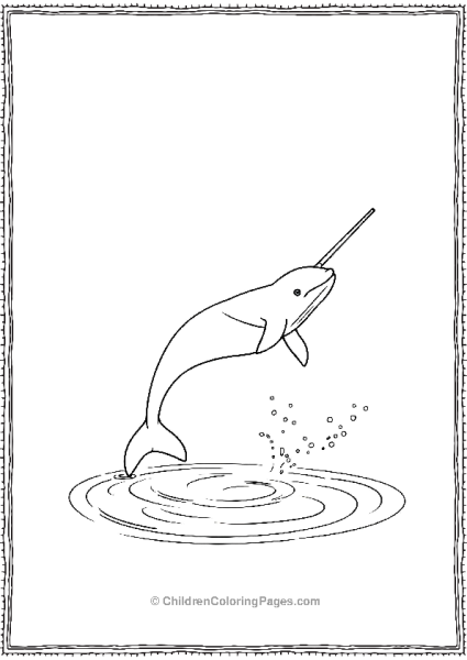 Narwhal Leaping Gracefully Free PDF Printable