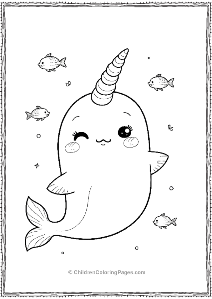 Narwhal Making Silly Faces Free PDF Printable