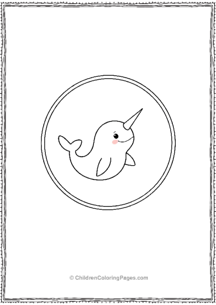 Narwhal With A Hoop Free PDF Printable