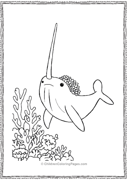 Narwhal With Barnacles Free PDF Printable