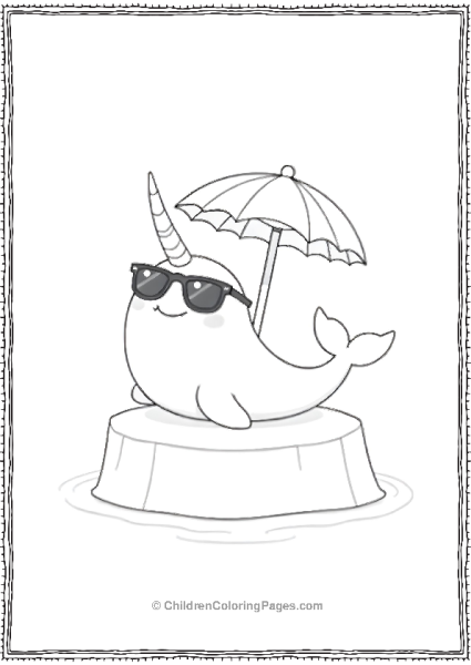 Narwhal With Sunglasses Free PDF Printable