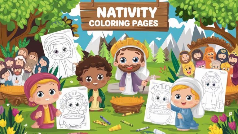 Nativity Coloring Pages